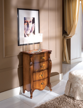 5404 - Rectangular wooden bedside table with drawers by Tarocco Vaccari Group - view 3
